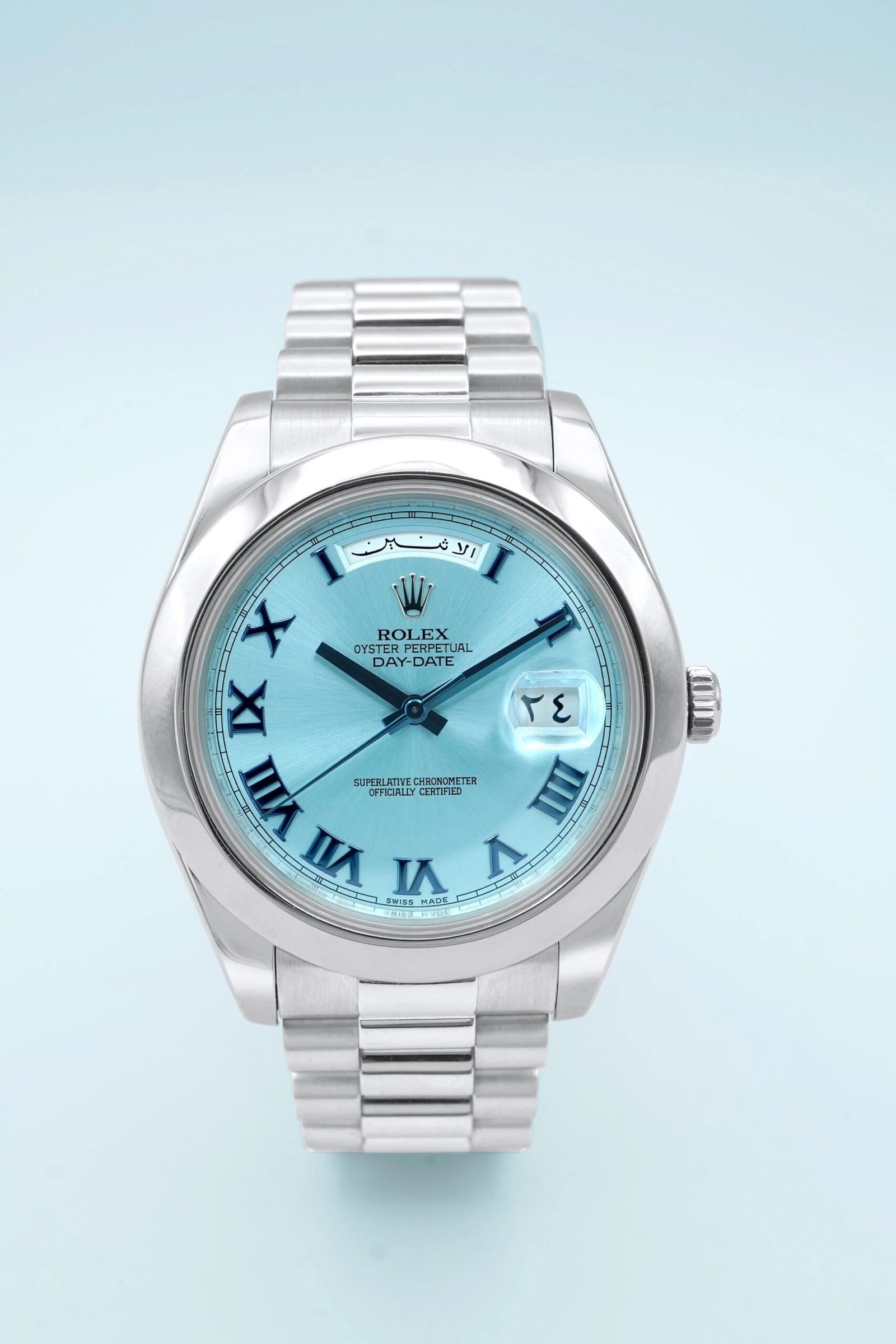 Rolex Day-Date II 41 mm / Ice Blue Roman – President - Image 4