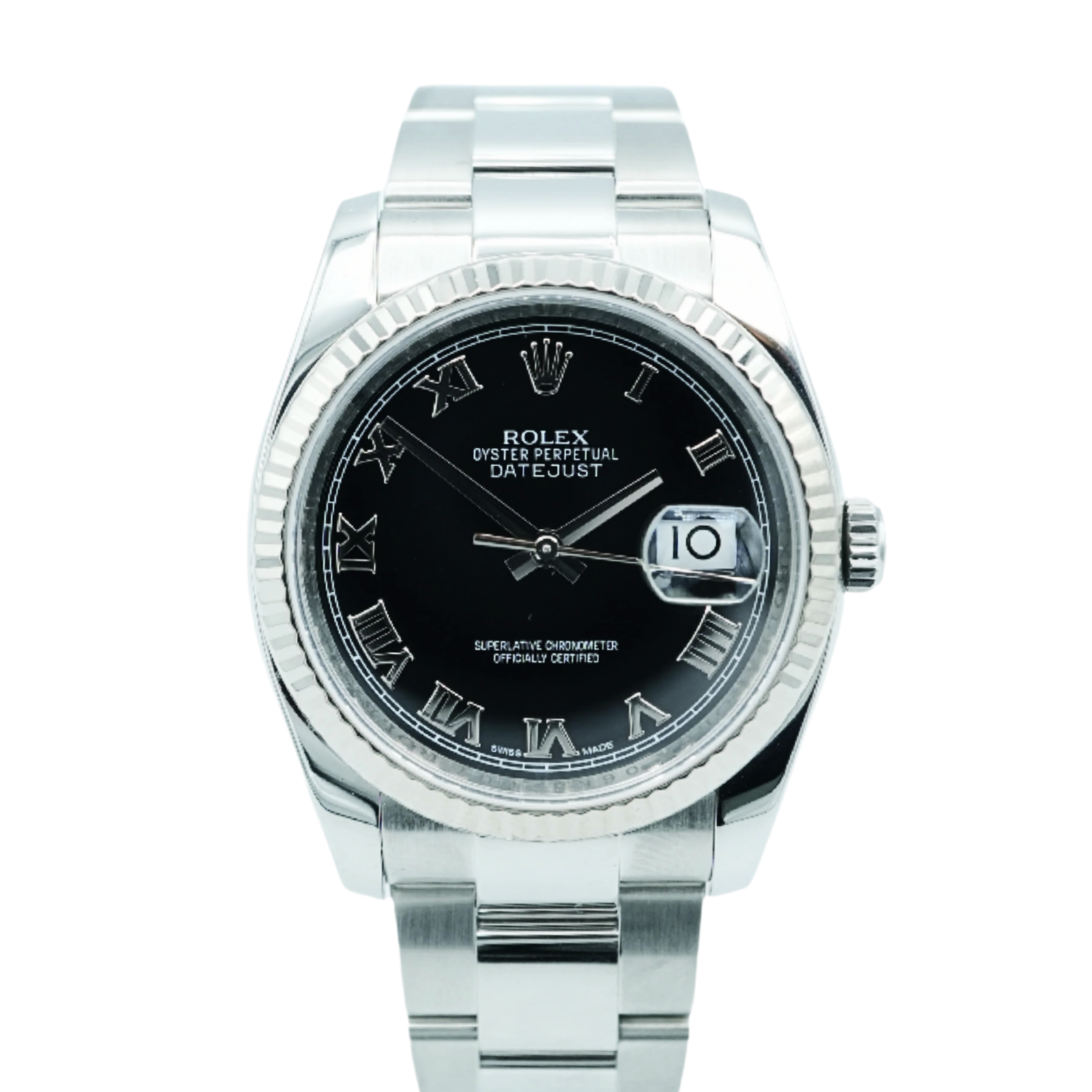 Rolex Datejust 36 mm / Black Roman – Oyster