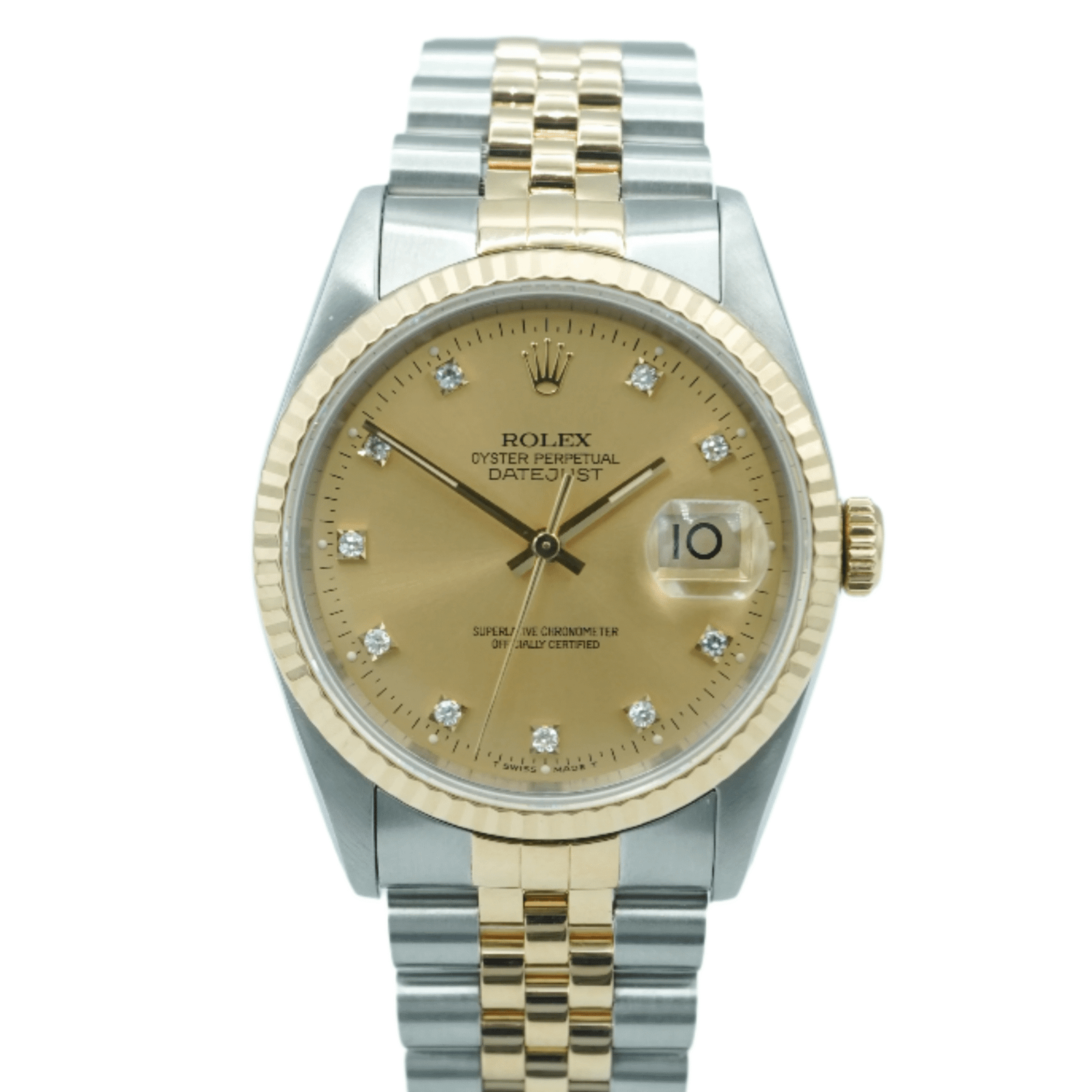 Rolex Datejust 36 mm / Champagne Diamond – Jubilee