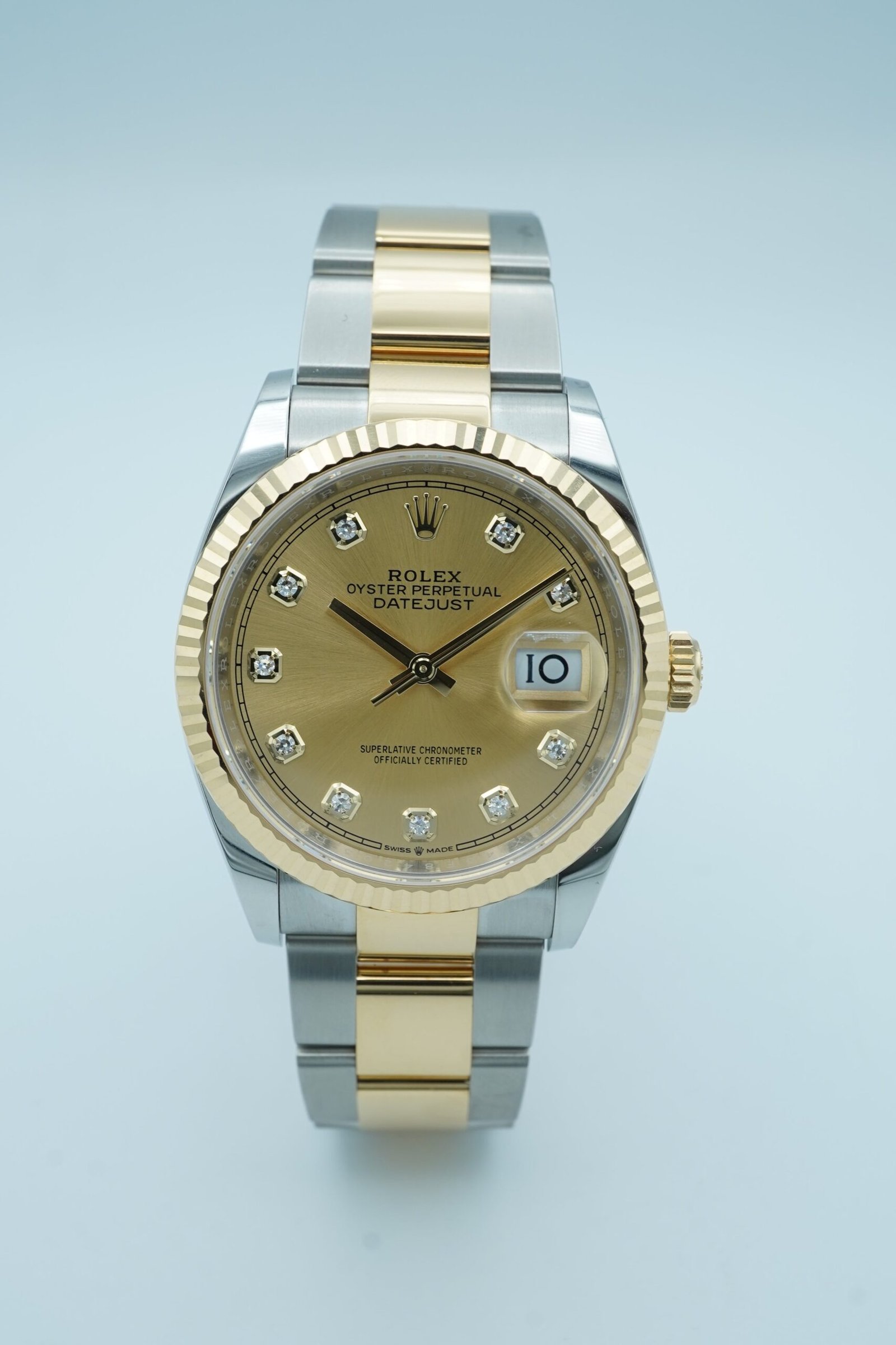 Rolex Datejust 36 mm / Champagne Diamond – Oyster - Image 4