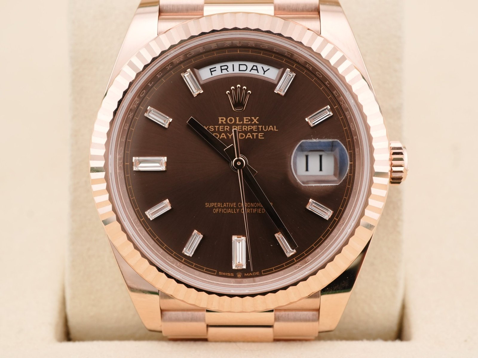 Rolex Day-Date 40 mm / Chocolate – President - Image 4
